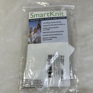 Smartknit White Seamless Small/Child 2.25" x 11" AFO Socks